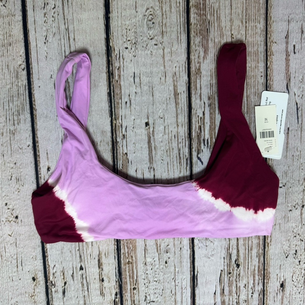 L*Space Women's Lizzie Tiedye Pull Over Bikini Top Colorblock SIze M New NWT